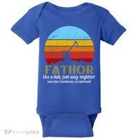 Retro Fathor Like Dad Just Way Mightier Baby Bodysuit thumb 0