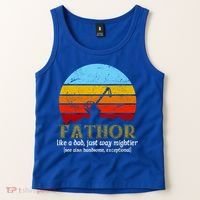 Retro Fathor Like Dad Just Way Mightier Tank Top thumb 2