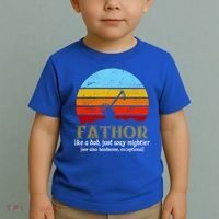 Retro Fathor Like Dad Just Way Mightier Toddler T-Shirt thumb 2