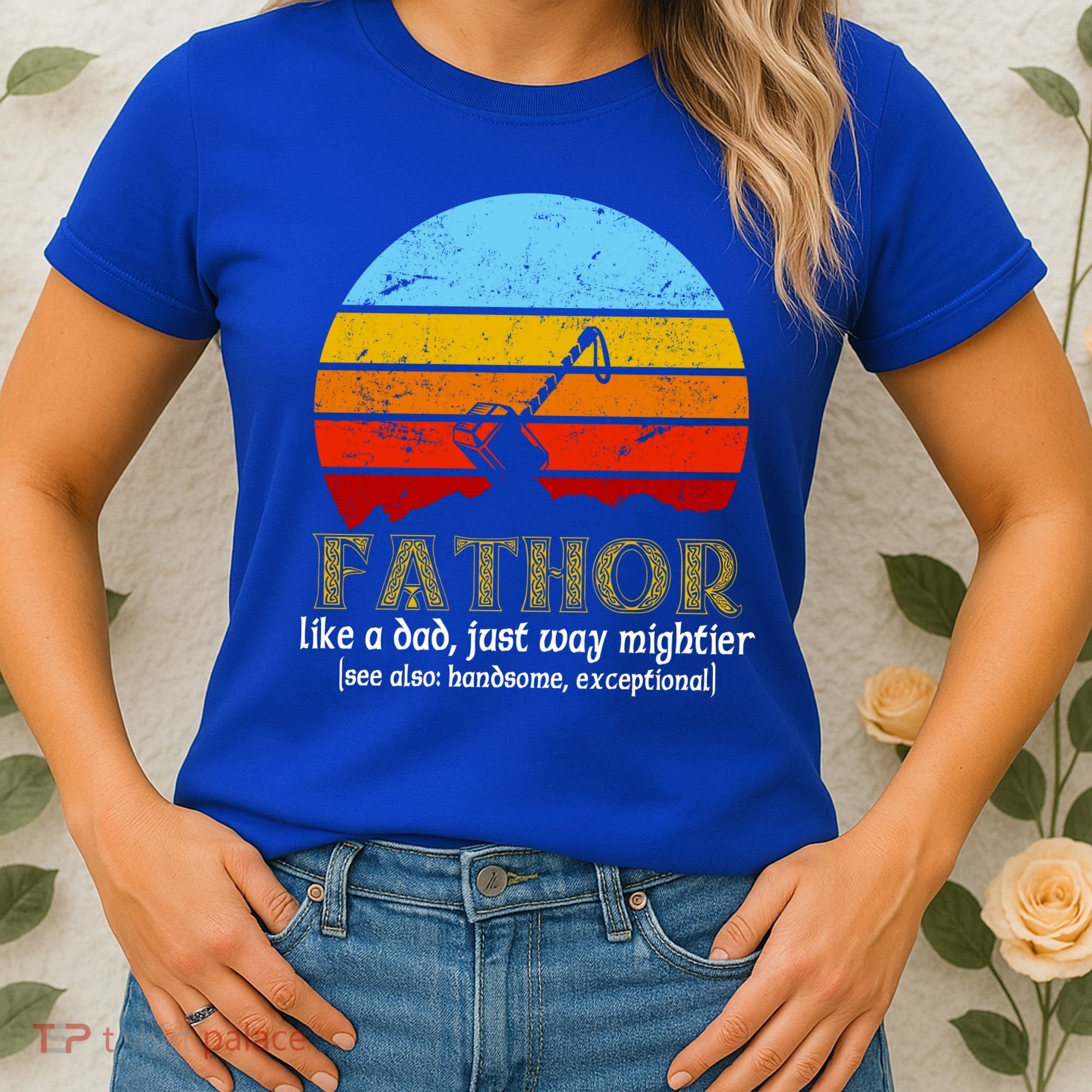 Retro Fathor Like Dad Just Way Mightier Women's T-Shirt