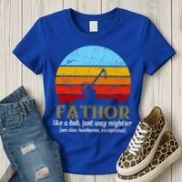 Retro Fathor Like Dad Just Way Mightier Women's T-Shirt thumb 3