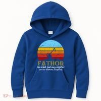 Retro Fathor Like Dad Just Way Mightier Kids Hoodie thumb 0