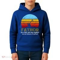 Retro Fathor Like Dad Just Way Mightier Kids Hoodie thumb 4