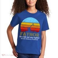 Retro Fathor Like Dad Just Way Mightier Kids T-Shirt thumb 2
