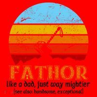 Retro Fathor Like Dad Just Way Mightier Santa Hat thumb 1