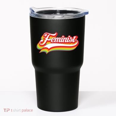 Retro Feminist Logo Tumbler
