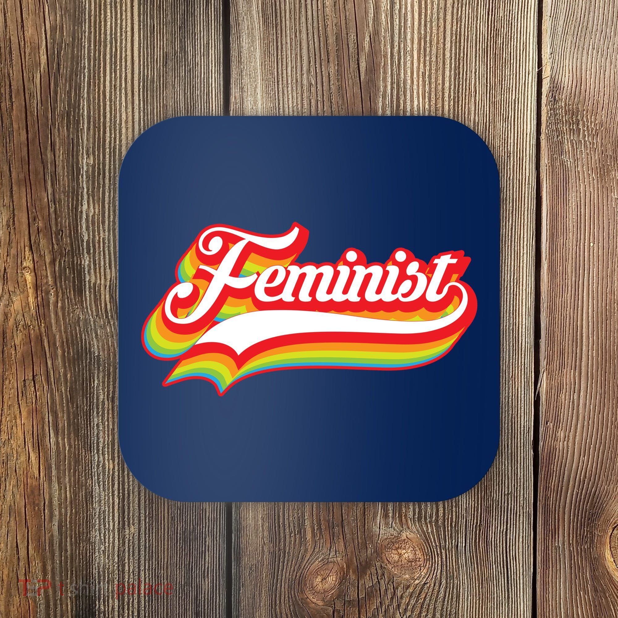 Retro Feminist Logo Coaster