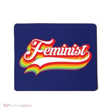 Retro Feminist Logo Mousepad