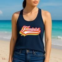Retro Feminist Logo Women's Tank Top thumb 2