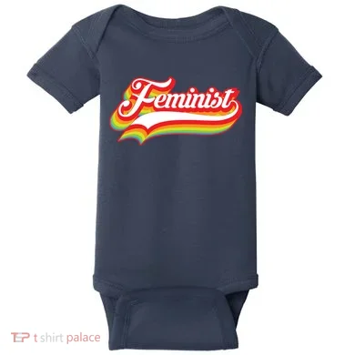 Retro Feminist Logo Baby Bodysuit