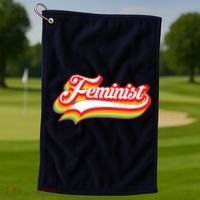 Retro Feminist Logo Golf Towel thumb 1