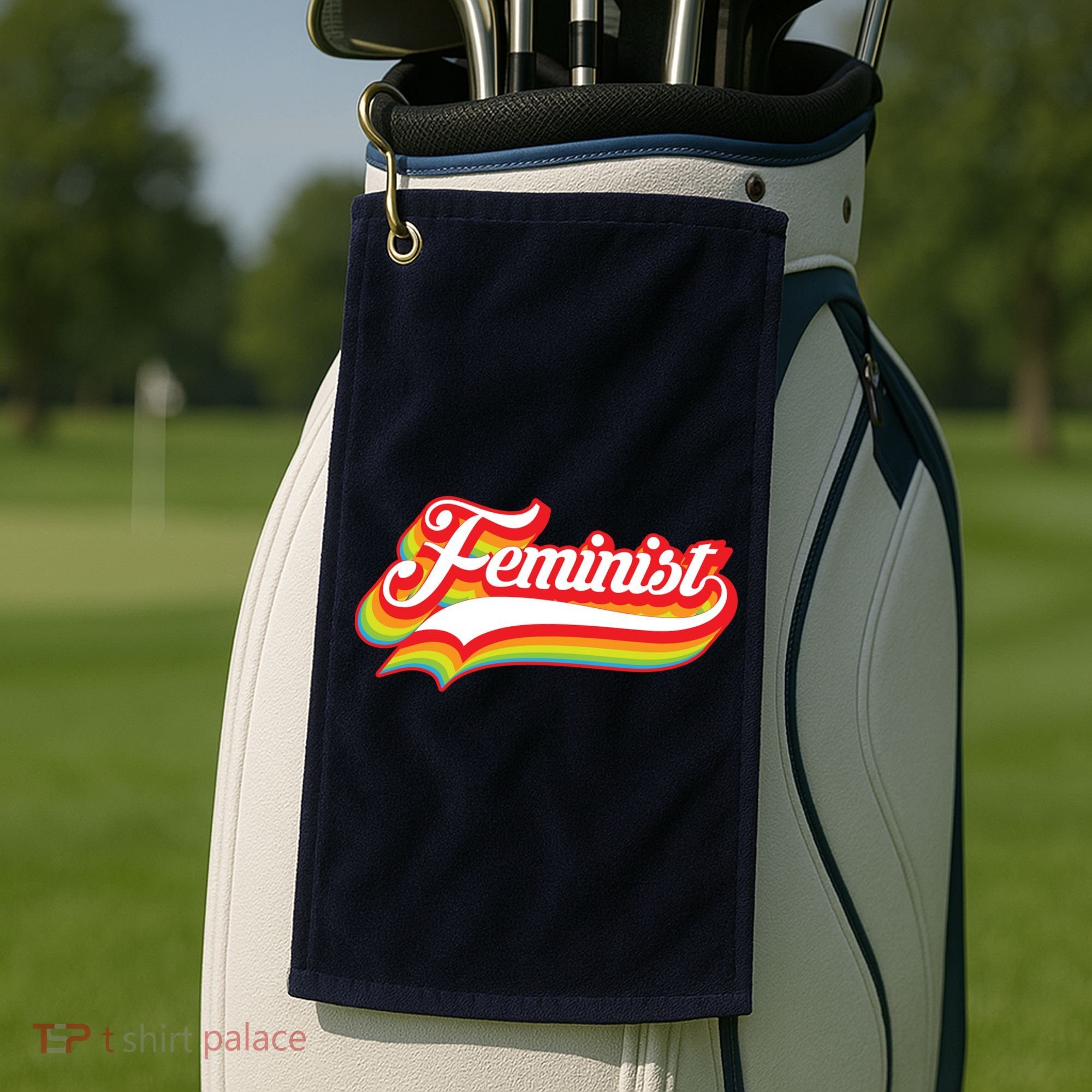 Retro Feminist Logo Golf Towel