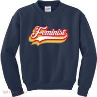 Retro Feminist Logo Kids Sweatshirt thumb 0