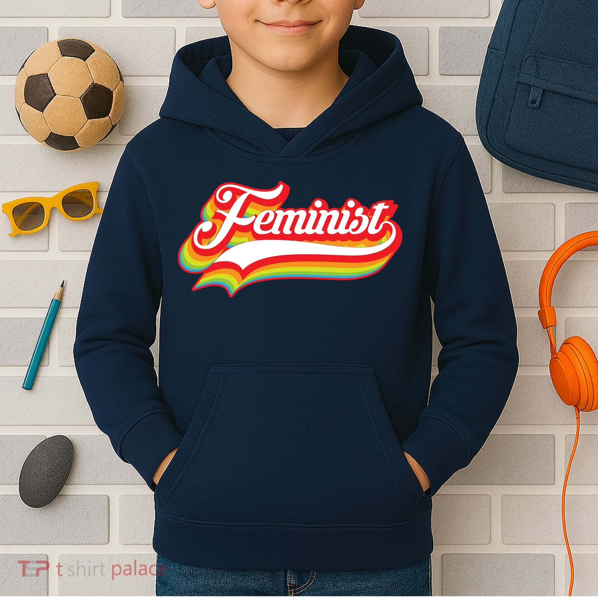 Retro Feminist Logo Kids Hoodie