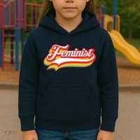 Retro Feminist Logo Kids Hoodie thumb 3