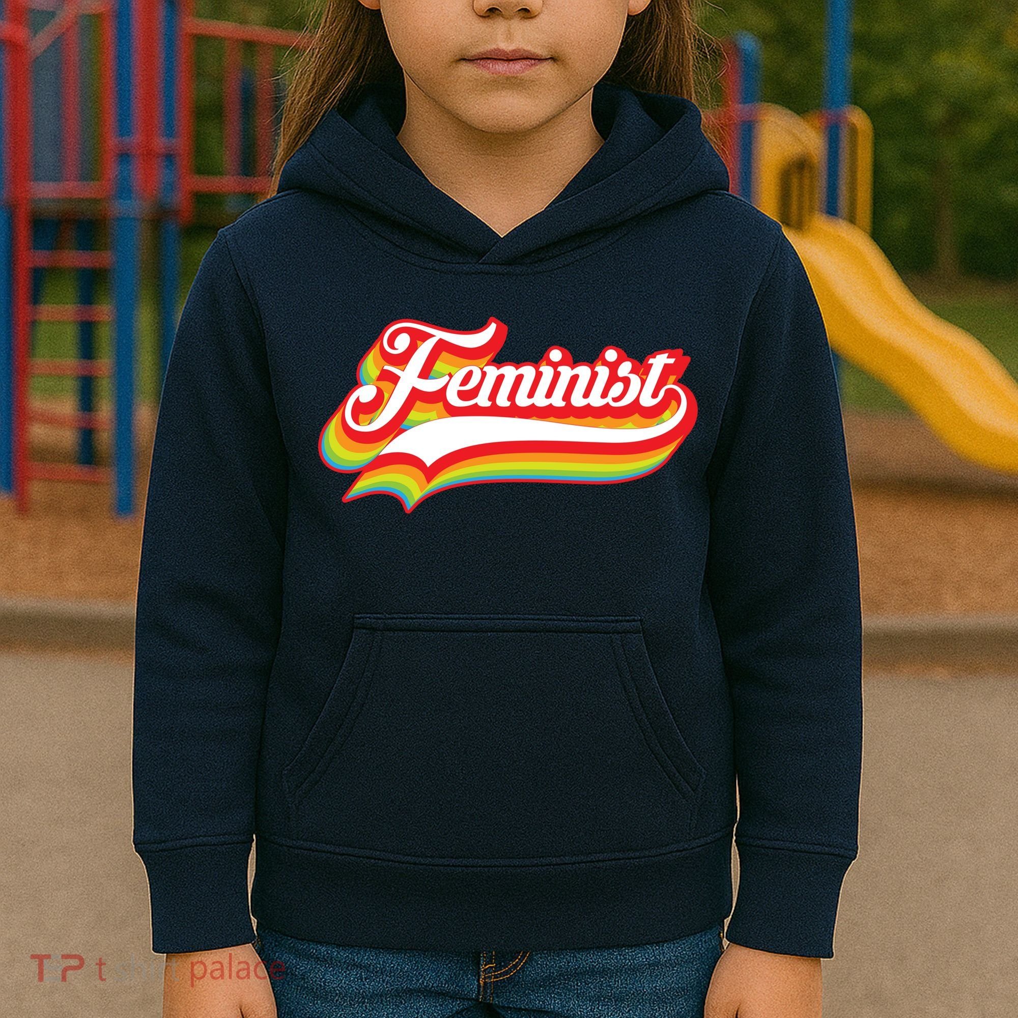 Retro Feminist Logo Kids Hoodie