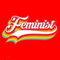 Retro Feminist Logo Santa Hat thumb 1