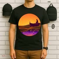 Retro Fisherman Boat Emblem T-Shirt thumb 6