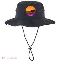 Retro Fisherman Boat Emblem Bucket Hat thumb 0