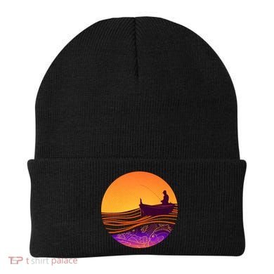 Retro Fisherman Boat Emblem Beanie