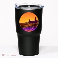 Retro Fisherman Boat Emblem Tumbler thumb 0