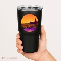 Retro Fisherman Boat Emblem Tumbler thumb 2
