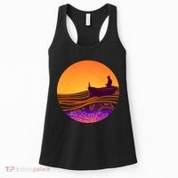 Retro Fisherman Boat Emblem Women's Tank Top thumb 0