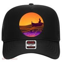 Retro Fisherman Boat Emblem Hat thumb 0
