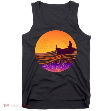 Retro Fisherman Boat Emblem Tank Top