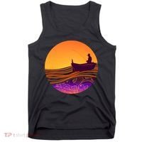 Retro Fisherman Boat Emblem Tank Top thumb 0