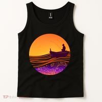 Retro Fisherman Boat Emblem Tank Top thumb 2