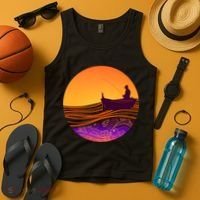 Retro Fisherman Boat Emblem Tank Top thumb 4