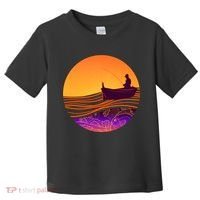 Retro Fisherman Boat Emblem Toddler T-Shirt thumb 0