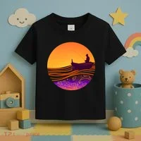 Retro Fisherman Boat Emblem Toddler T-Shirt thumb 3