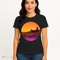 Retro Fisherman Boat Emblem Women's T-Shirt thumb 4