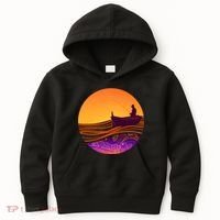 Retro Fisherman Boat Emblem Kids Hoodie thumb 0