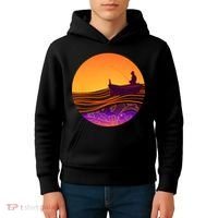 Retro Fisherman Boat Emblem Kids Hoodie thumb 4