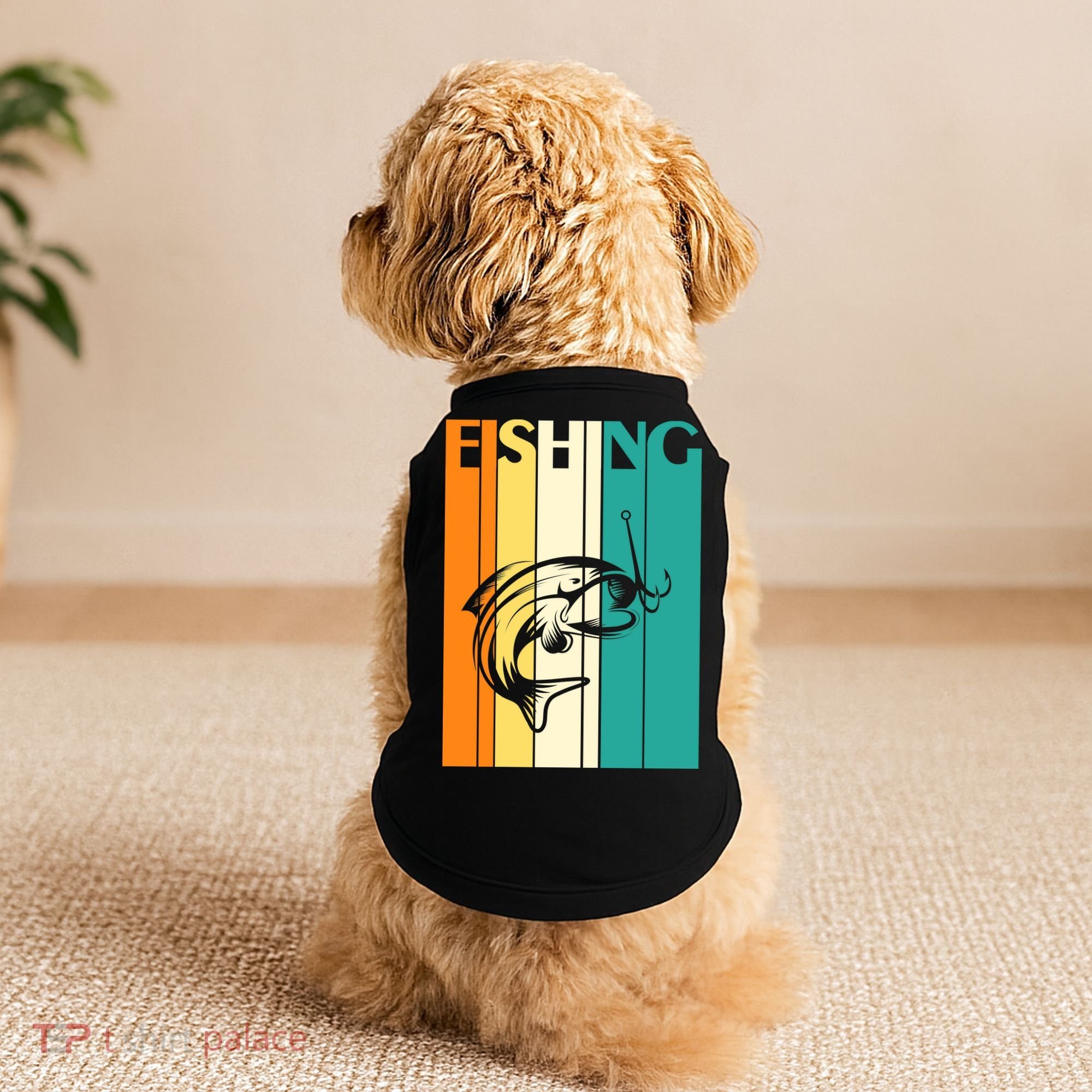 Retro Fishing Fish Hook Doggie Tank