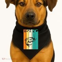 Retro Fishing Fish Hook USA-Made Doggie Bandana thumb 1