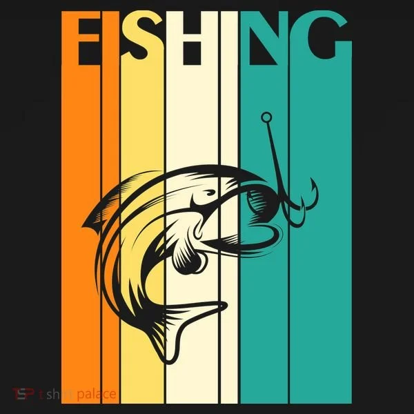 Retro Fishing Fish Hook Bucket Hat