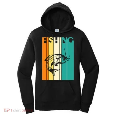 Retro Fishing Fish Hook Women's Hoodie