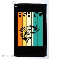 Retro Fishing Fish Hook Golf Towel thumb 0