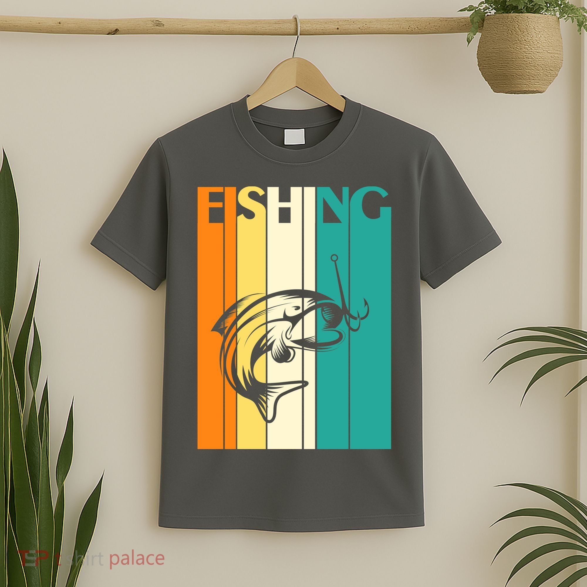 Retro Fishing Fish Hook T-Shirt
