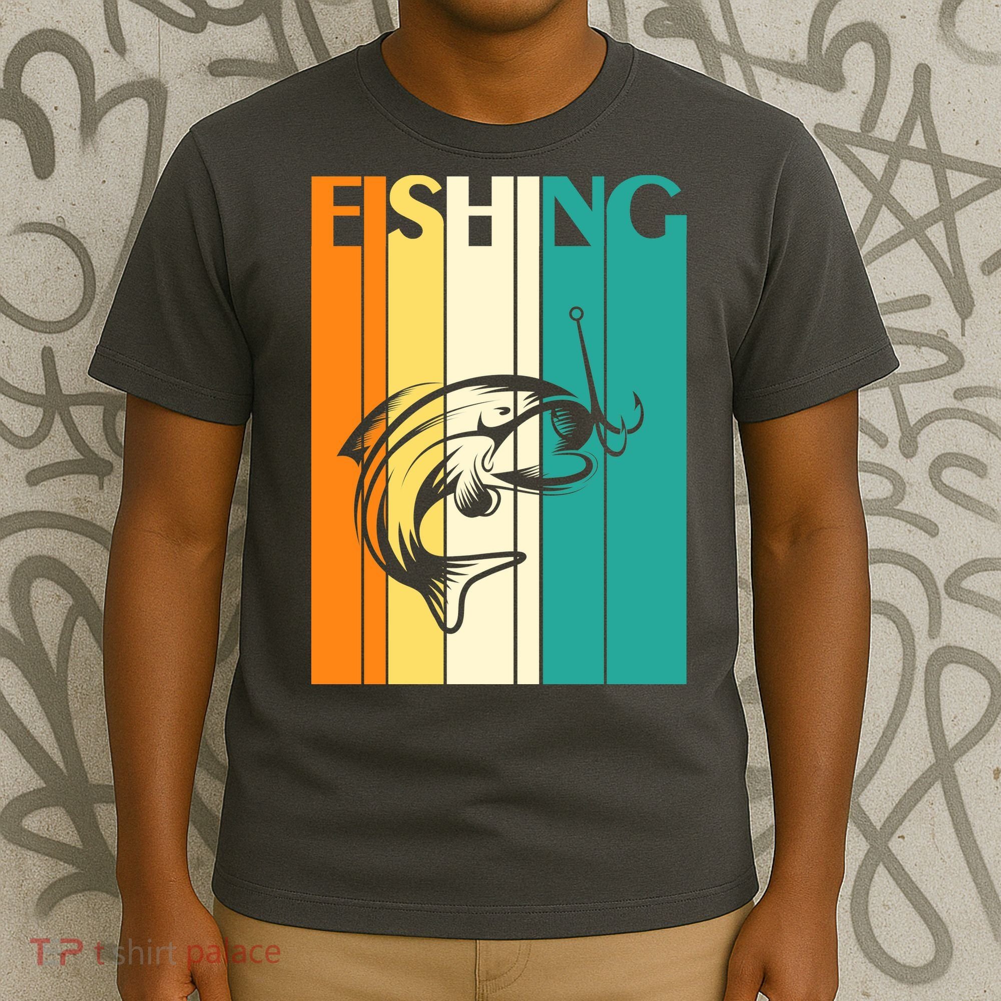 Retro Fishing Fish Hook T-Shirt