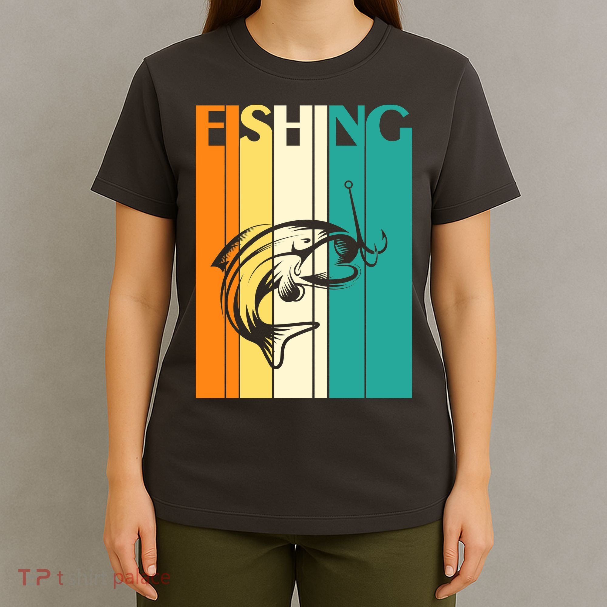 Retro Fishing Fish Hook T-Shirt
