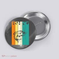 Retro Fishing Fish Hook Button thumb 0