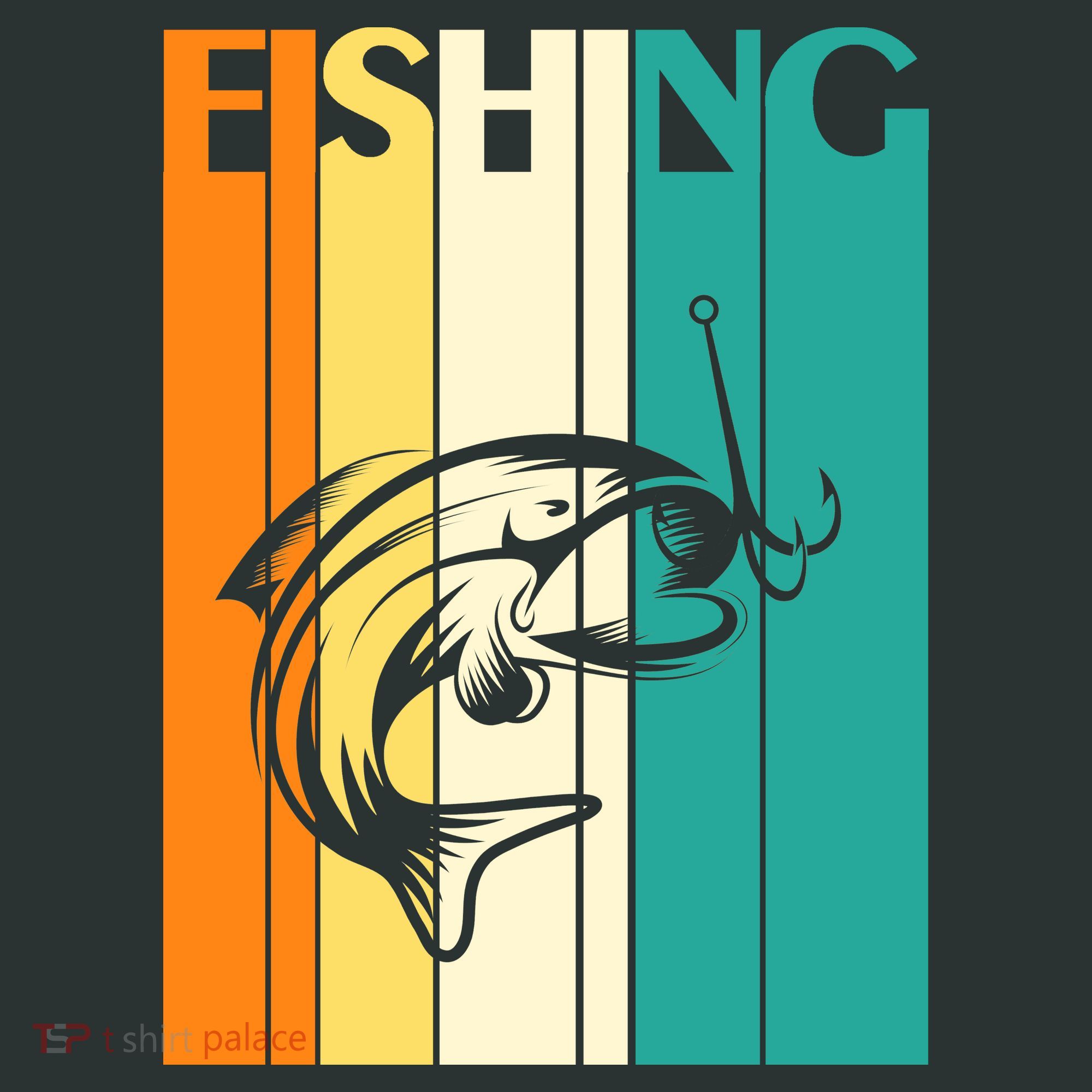 Retro Fishing Fish Hook Button