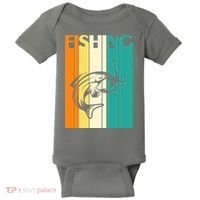 Retro Fishing Fish Hook Baby Bodysuit thumb 0