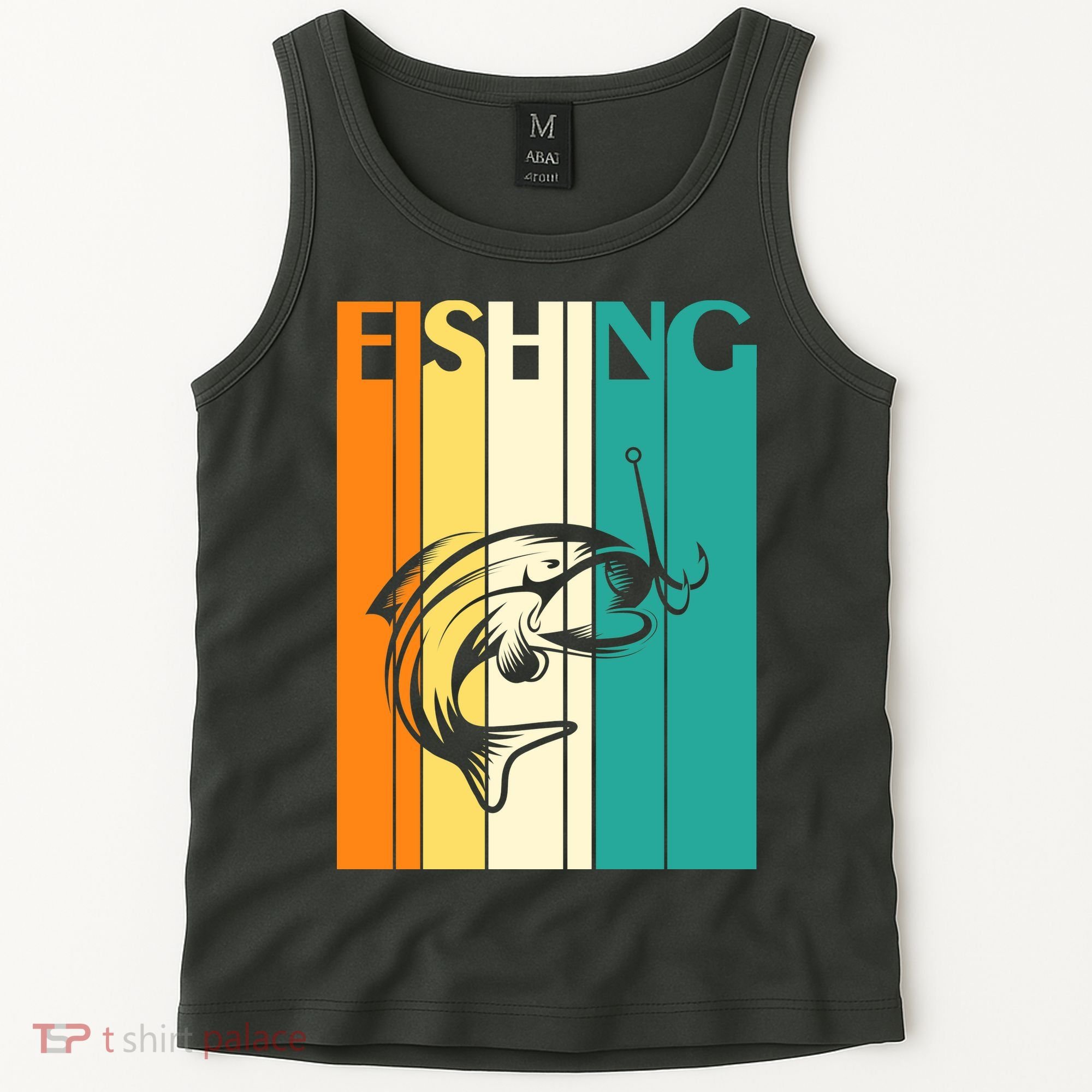 Retro Fishing Fish Hook Tank Top
