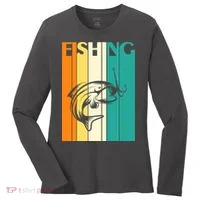 Retro Fishing Fish Hook Women's Long Sleeve Shirt thumb 0
